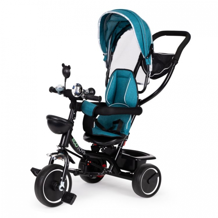 Tricicleta Ecotoys Verde cu Șezut Rotativ - imagine 2
