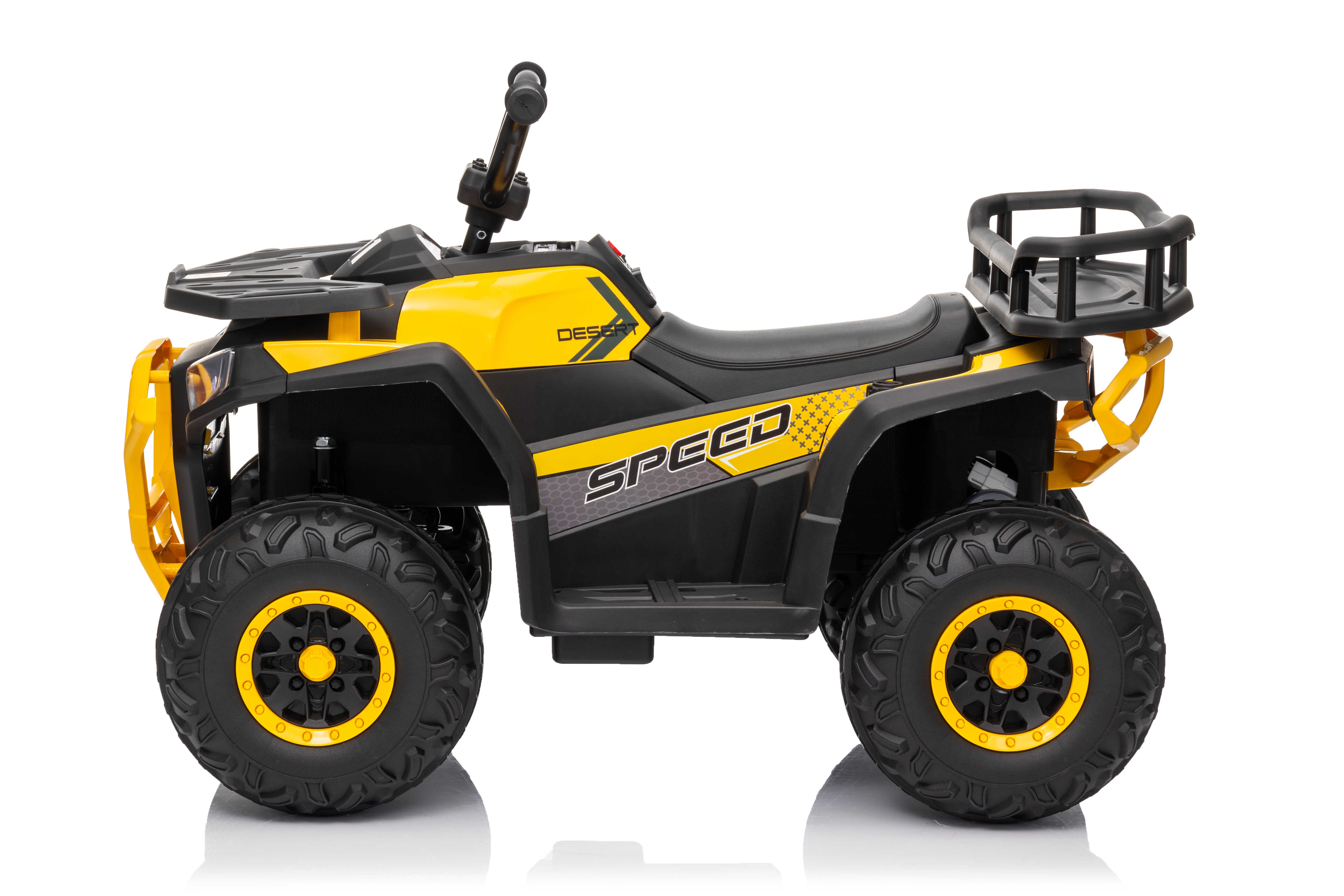 ATV electric pentru copii Mini Desert 12V 4x4 Galben, telecomanda parentala, Bluetooth - Autokids.ro - imagine 2