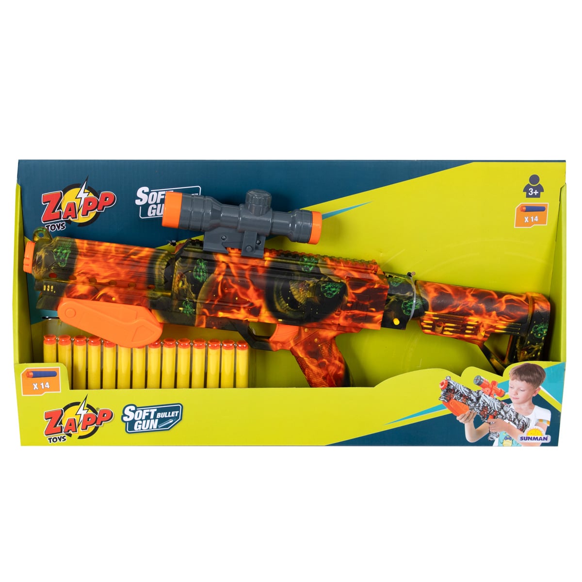 Arma Jucarie Zapp Toys, 14 Sageti Soft Bomb
