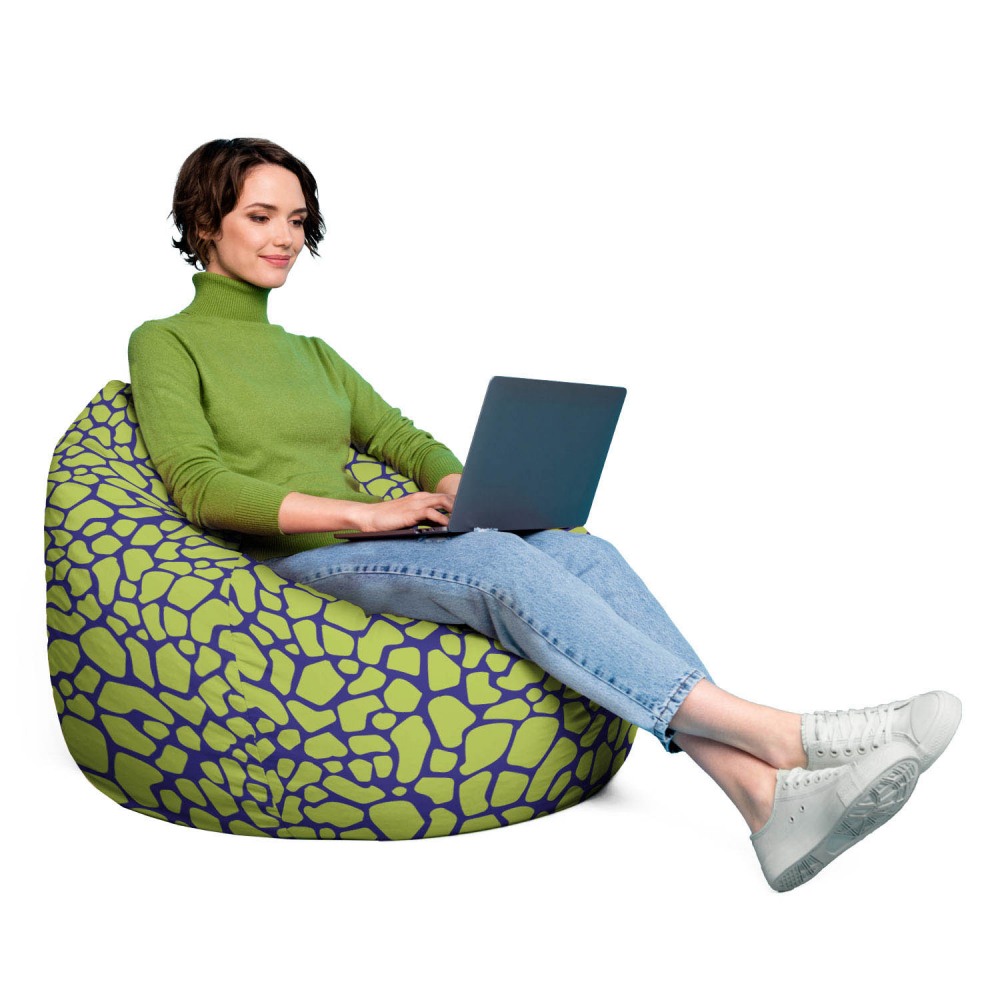 Fotoliu Puf XL Tip Para Giraffe Green | Updeco - imagine 4