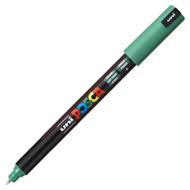 Marker Posca PC-1MR, 0.7 mm, Verde, Vopsea Apă