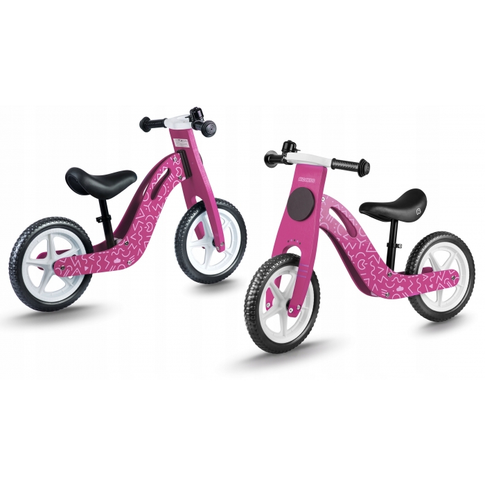 Bicicleta Ricokids Roz | Fără pedale, lemn - imagine 2