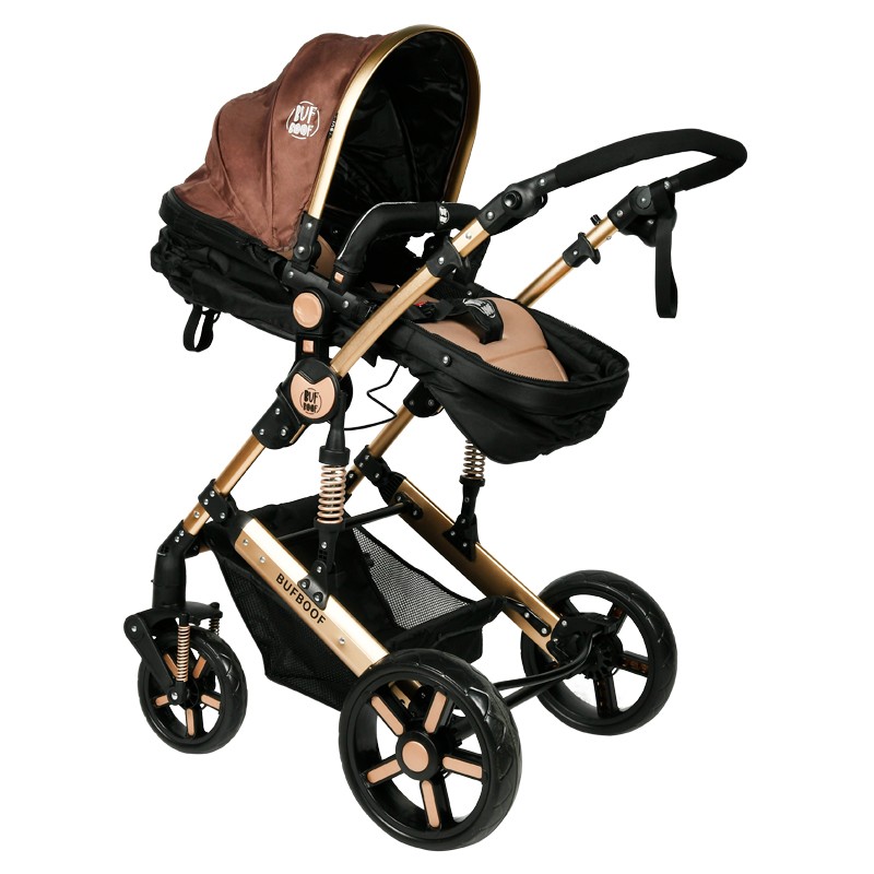 Carucior 2 in 1 Reversibil Buf Boof Gold, 0-36 luni - imagine 2
