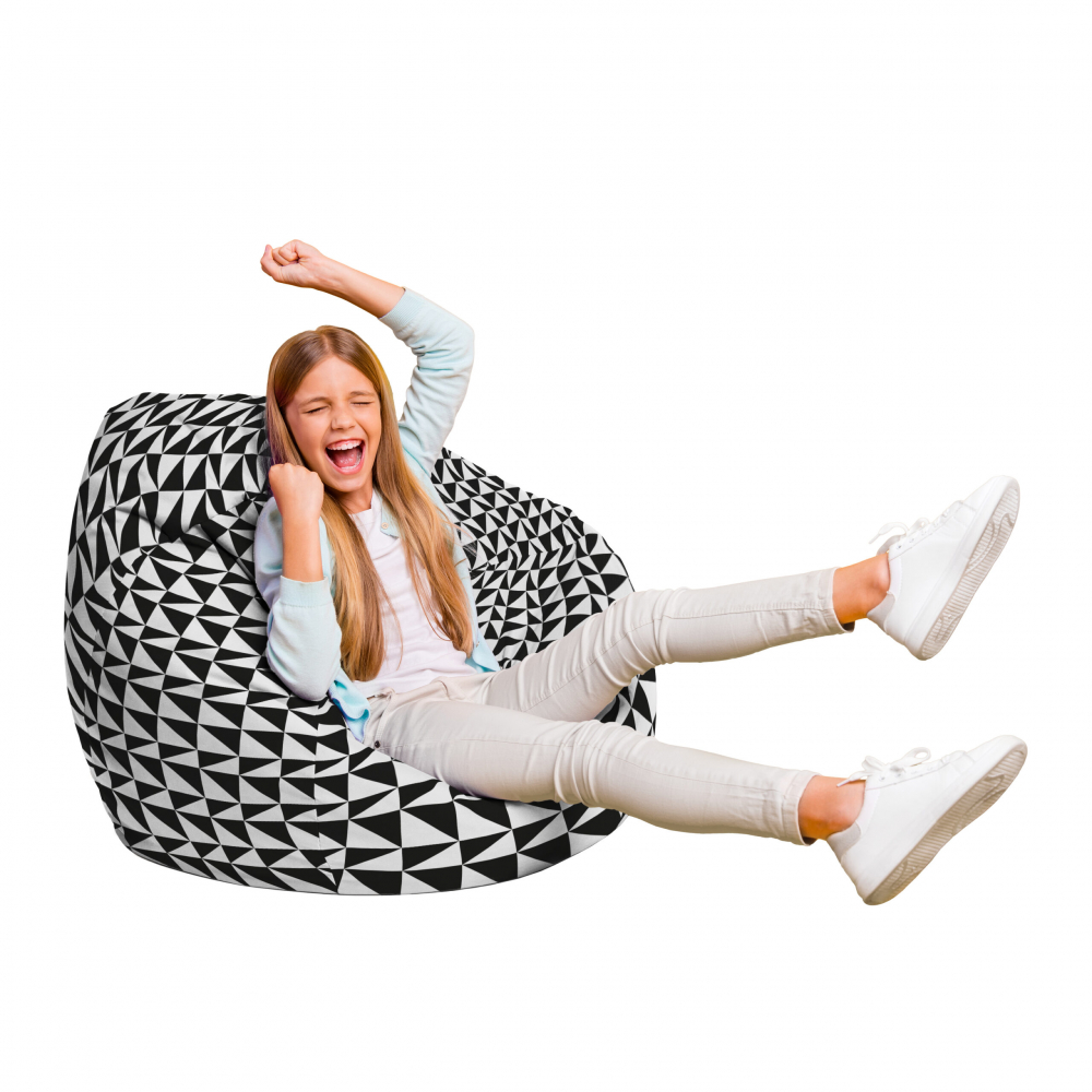 Fotoliu Puf Updeco Para Geometric Sea Black