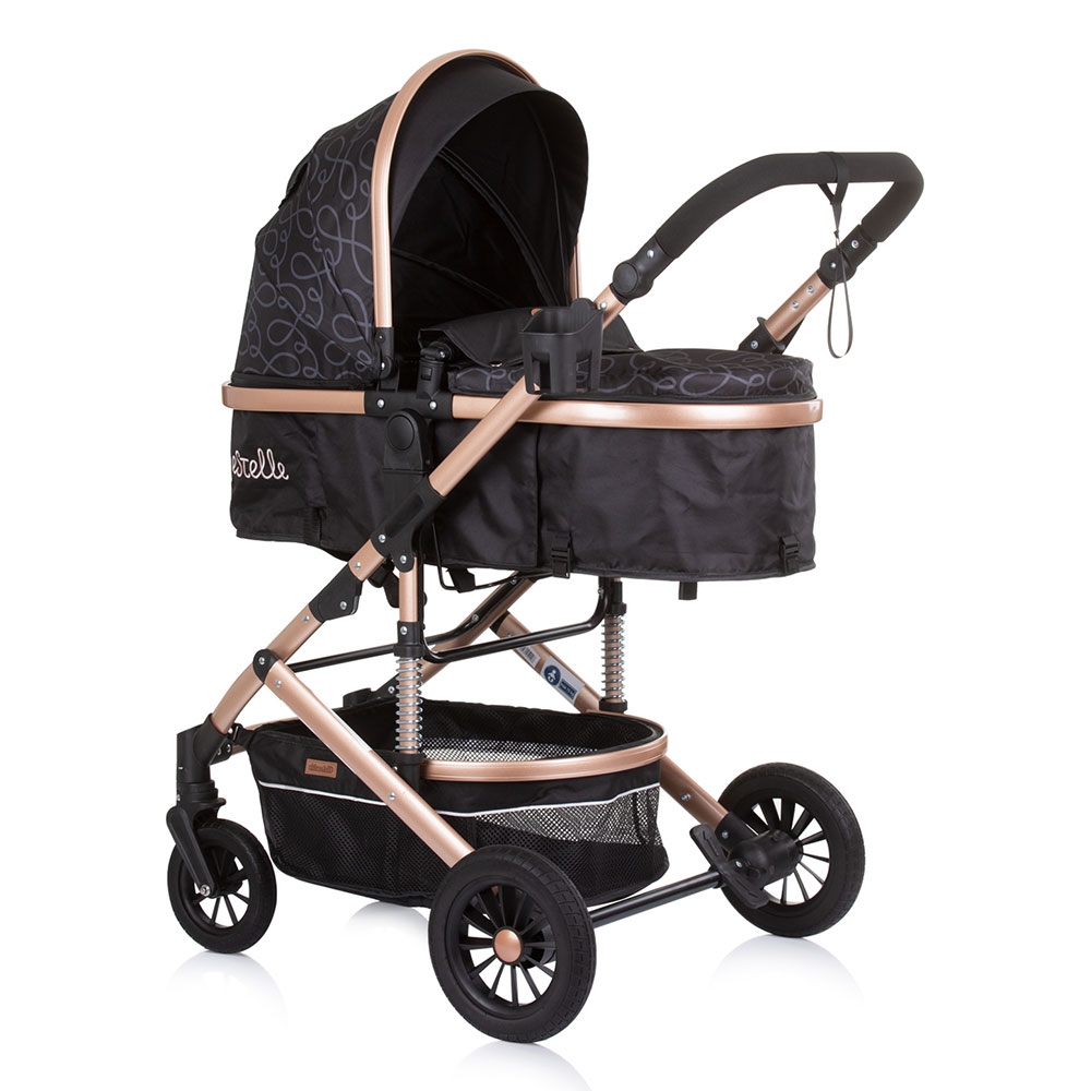 Carucior Chipolino Estelle 2in1 Ebony, Landou + Scaun