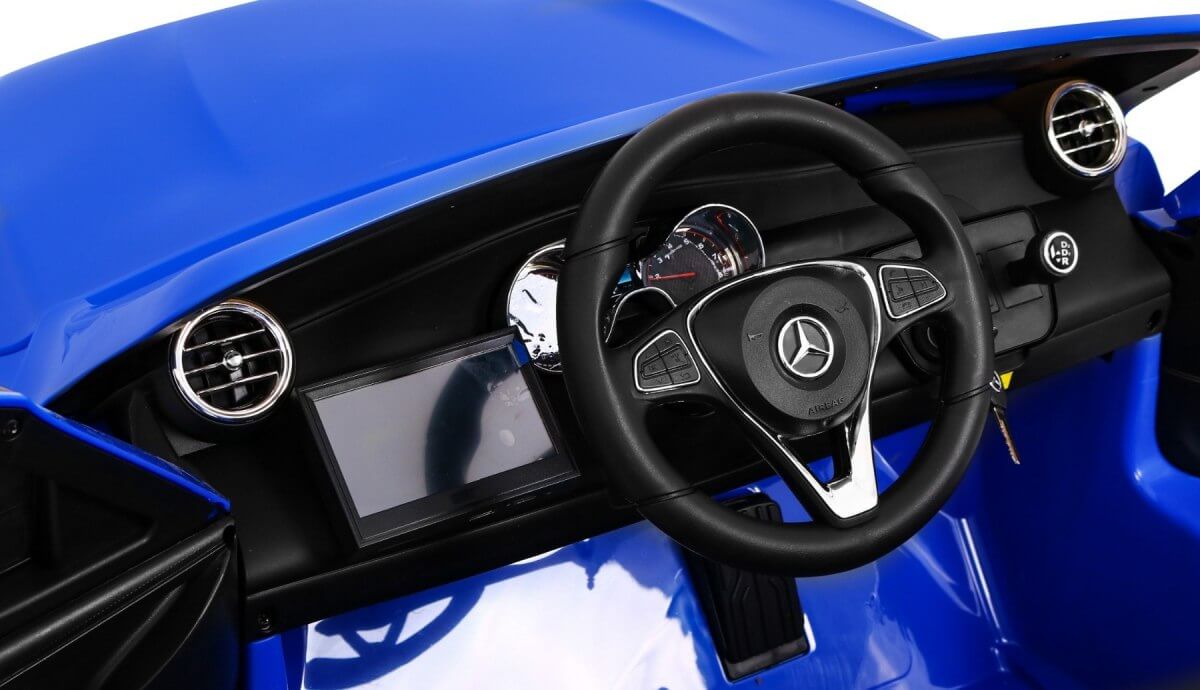 Masinuta electrica pentru copii cu 2 locuri Mercedes AMG GLC 63s 4x4 cu ecran LCD (XMX608) Albastru - Autokids.ro - imagine 5
