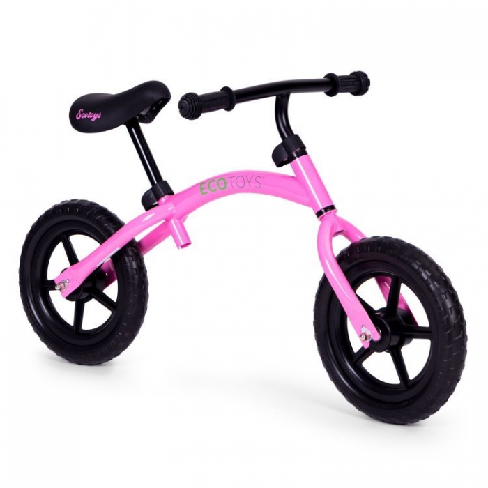Bicicleta Fără Pedale Ecotoys Roz, EVA - imagine 4