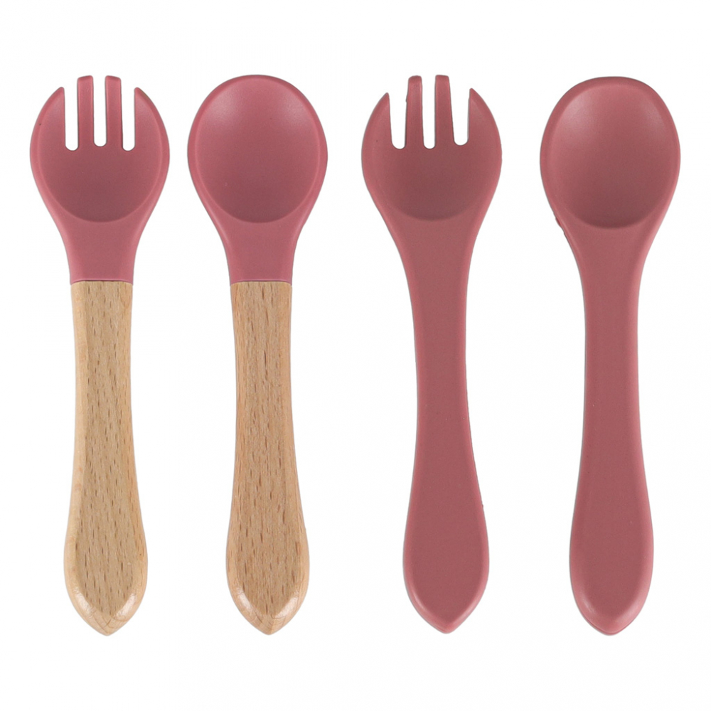 Set Hranire Copii Ikonka Silicon 9 Piese Pink - imagine 7