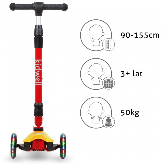 Trotineta Kidwell Vento Flame, Pliabilă, 50kg - imagine 4