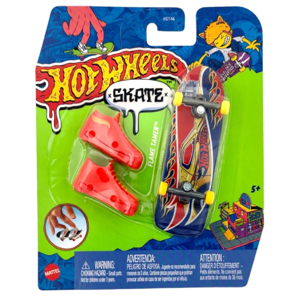 Set Skateboard Hot Wheels Flame Tamer cu Pantofi