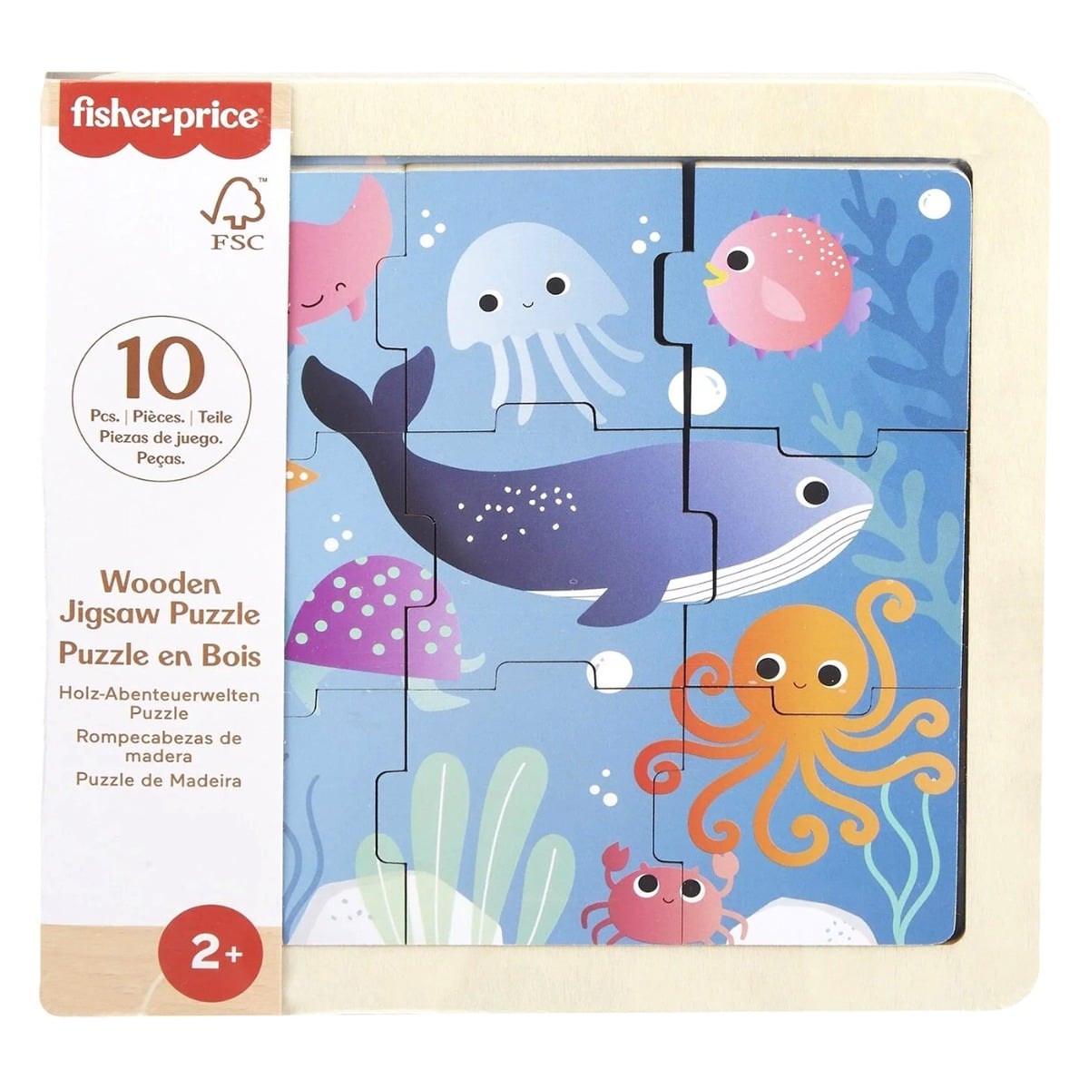 Puzzle Fisher Price Oceanul 9 Piese din Lemn