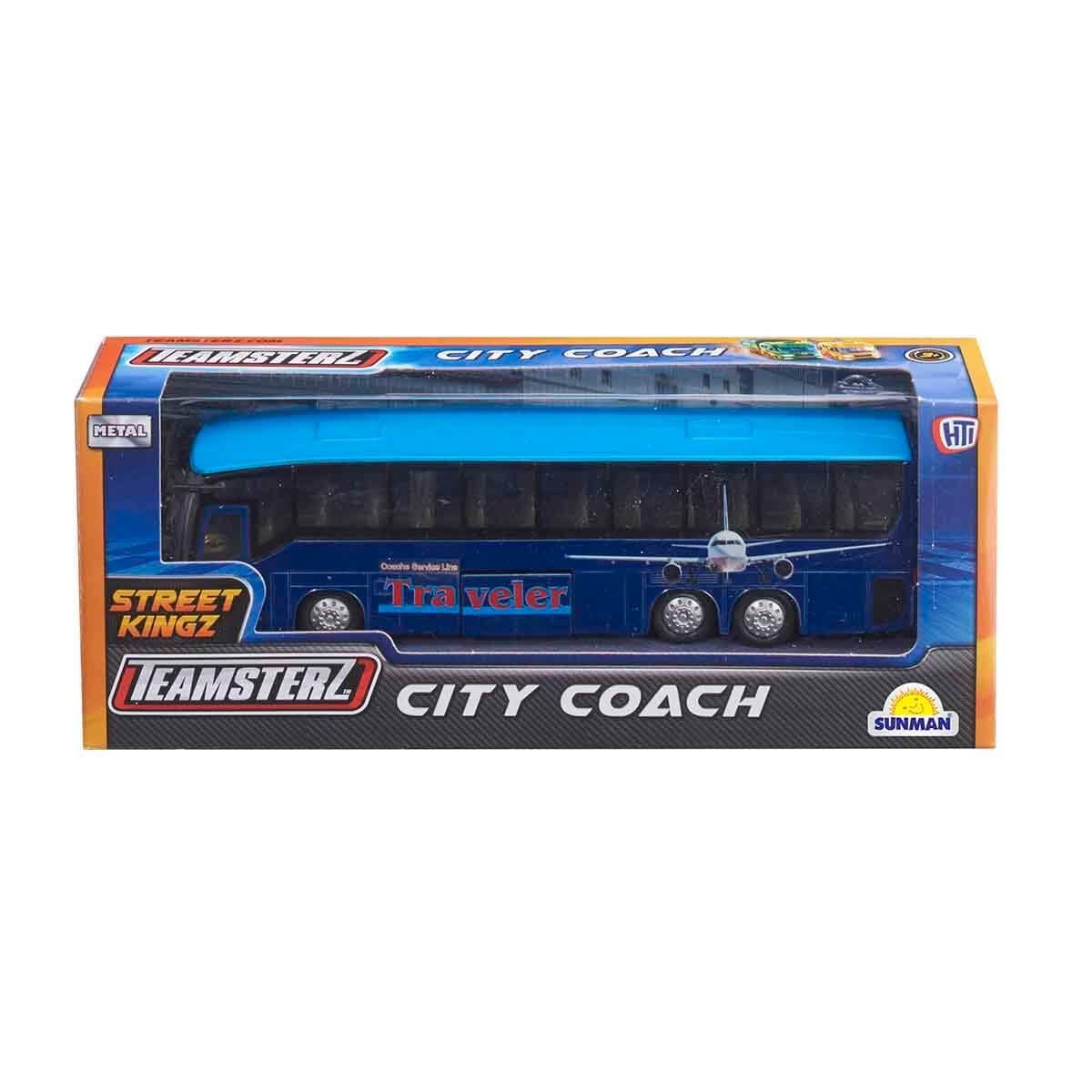 Autocar Teamsterz Albastru - Jucărie Metal și Plastic