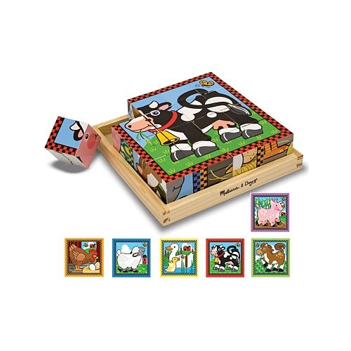 Cuburi Ferma Melissa and Doug, Puzzle Lemn