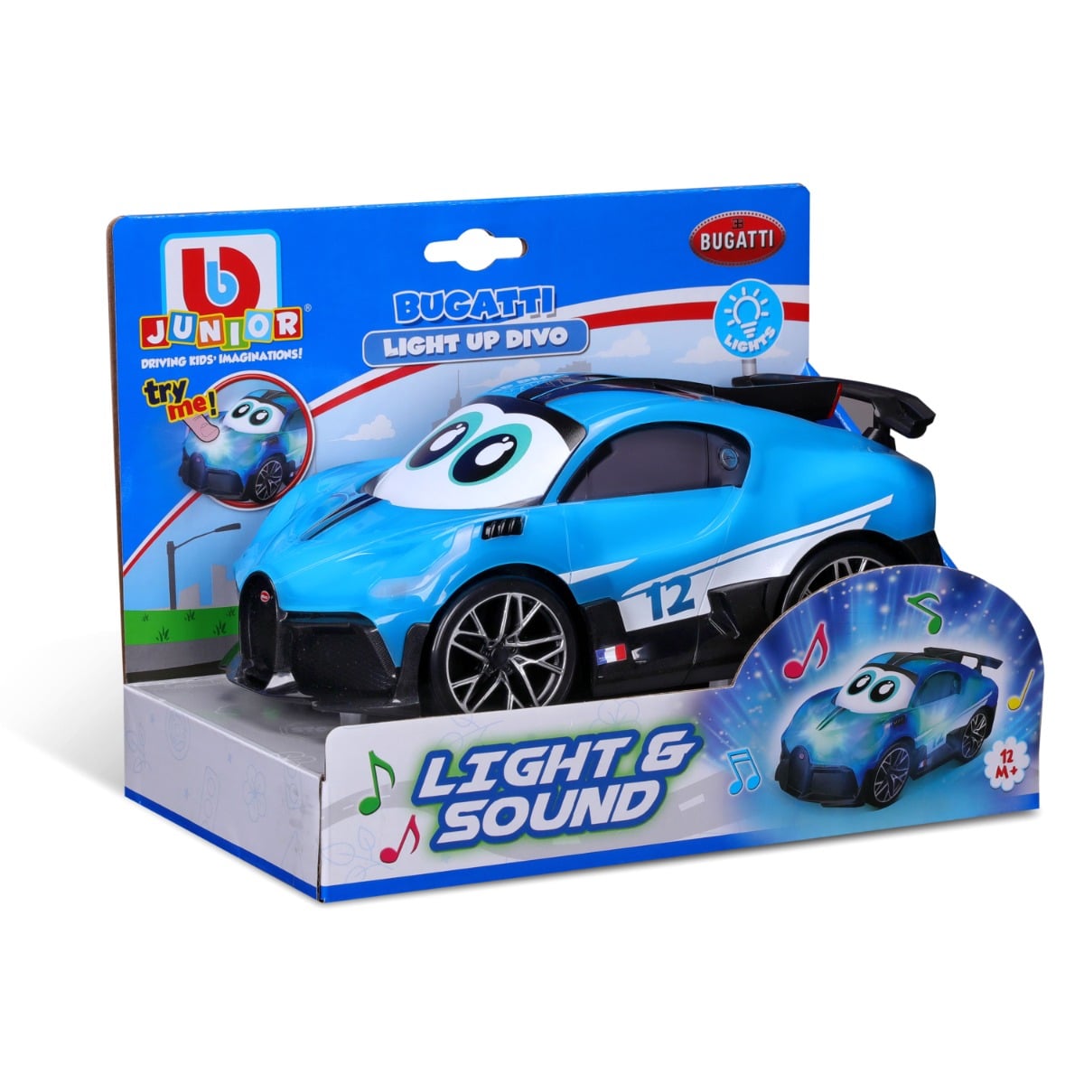 Masina Bburago Bugatti Divo cu Lumini si Sunete