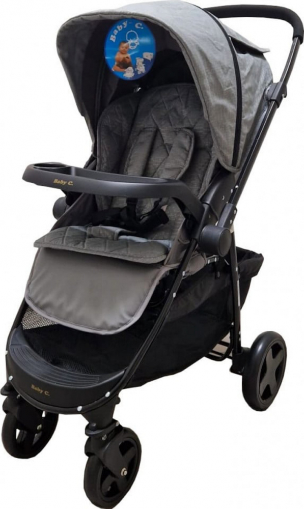 Baby Care Pro SK10 - Carucior Reversibil Gri Jeans - imagine 4