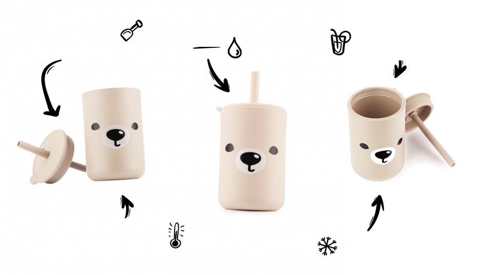Cana Silicon Copii Kidnort Teddy 200ml Bej