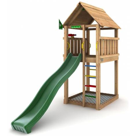 Spațiu de joacă Cabin Junglegym cu tobogan