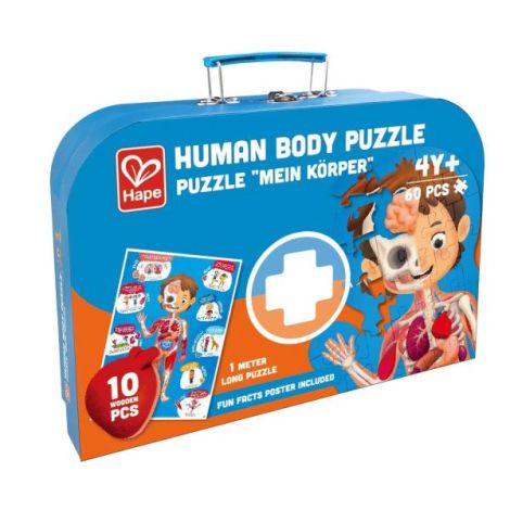Hape Puzzle Corpul Uman - Jucarie Educativa 61 Piese - imagine 2