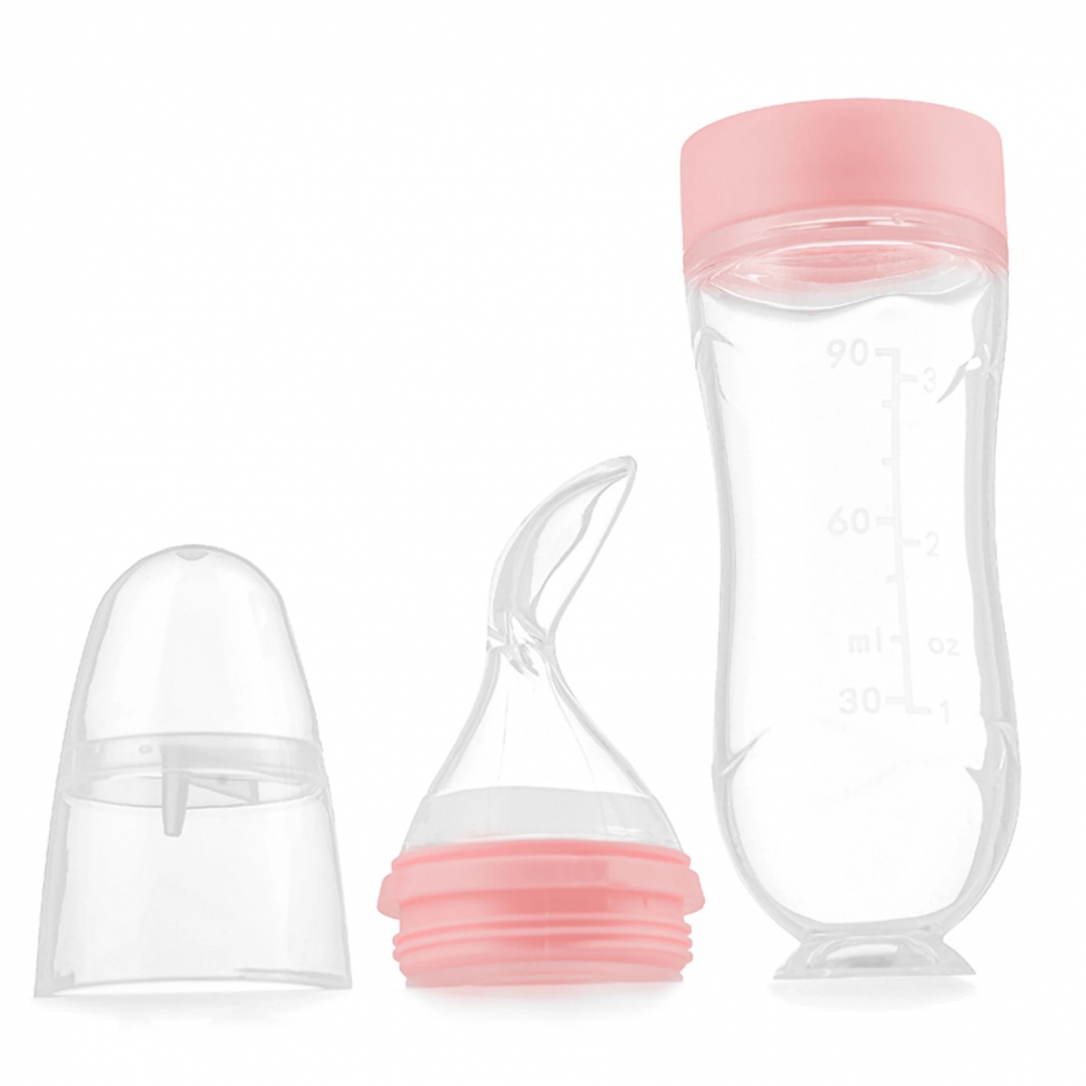 Lingurita Kidnort Silicon 90ml Roz - imagine 5