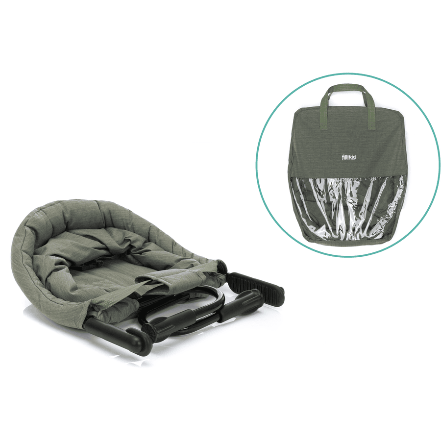 Scaunel masă portabil Fillikid Flexi Green Melange - imagine 8