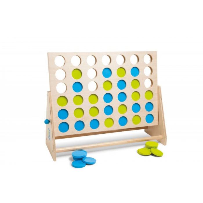 Joc Gigant 4 pe un Rând Lemn BS Toys