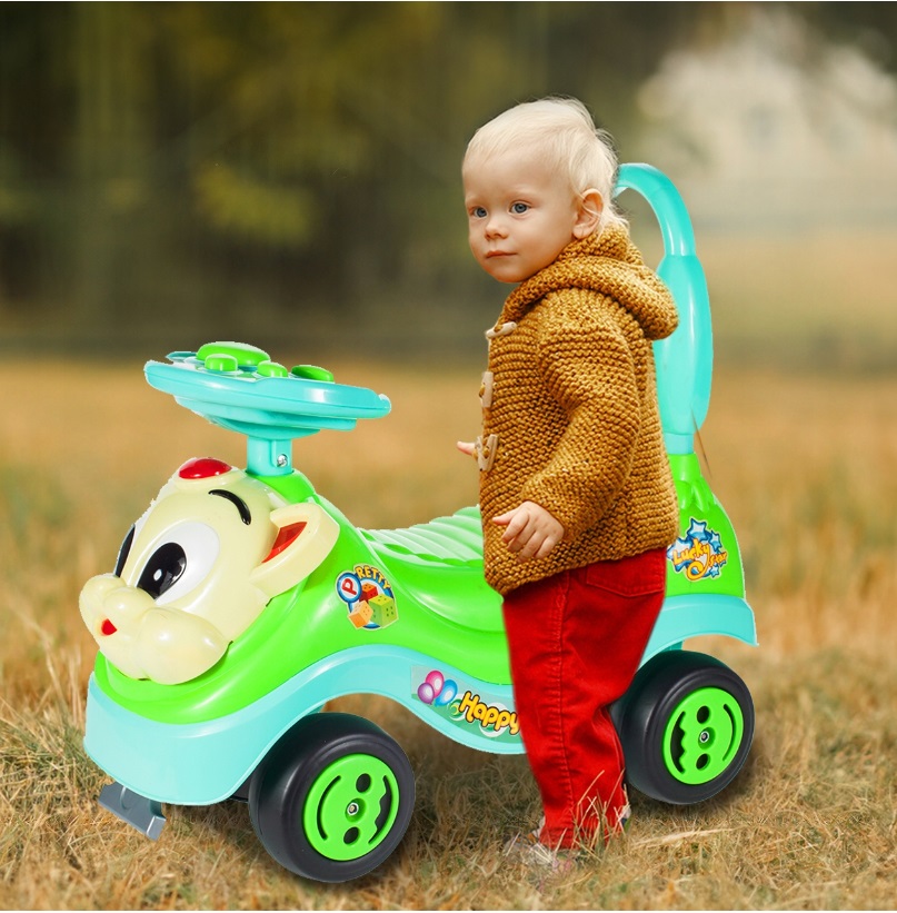 Mașinuță Malplay Kitty Green, fără pedale, cu spătar - imagine 7