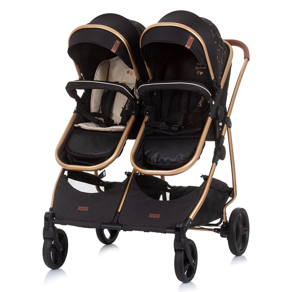 Carucior Gemeni Chipolino Duo Smart 2 in 1 Ebony - imagine 5