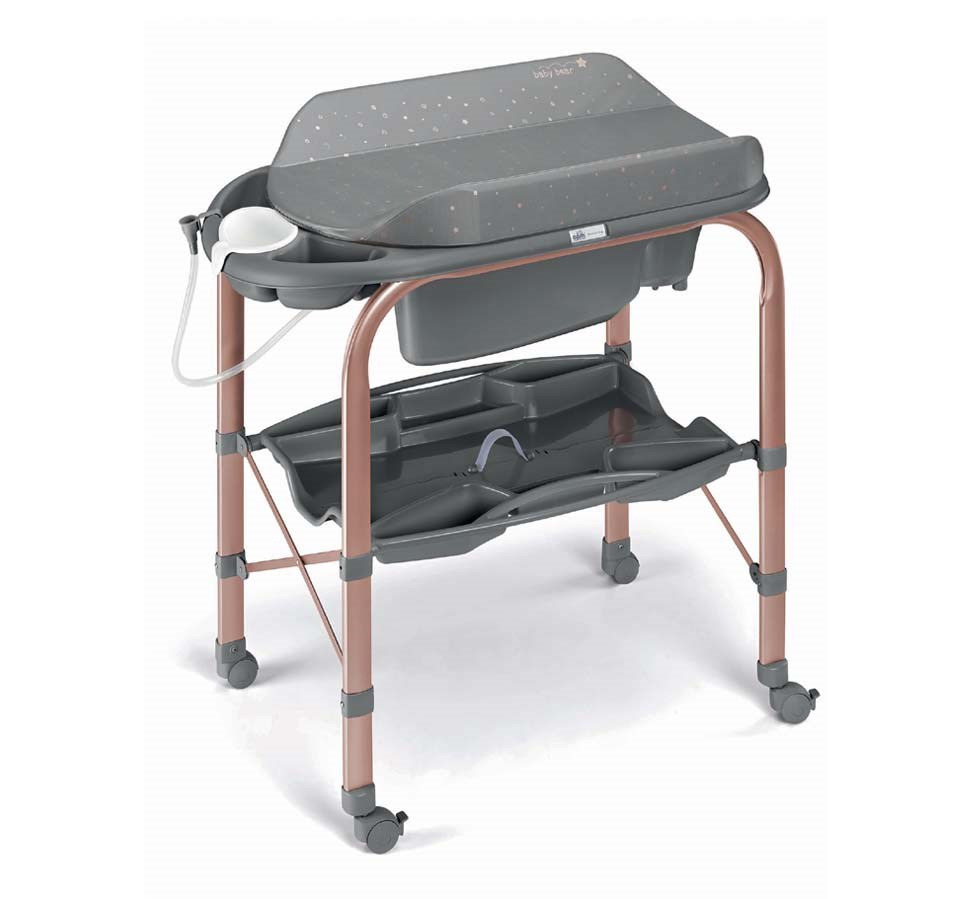 Masa de infasat Cambio Deluxe RoseGold cu cadita - imagine 3