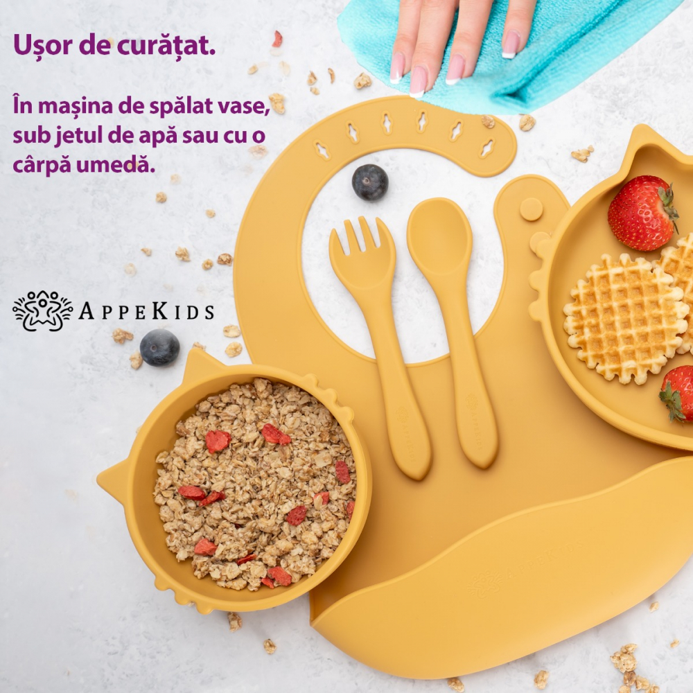 Set Diversificare AppeKids 5 Piese, Silicon - imagine 4