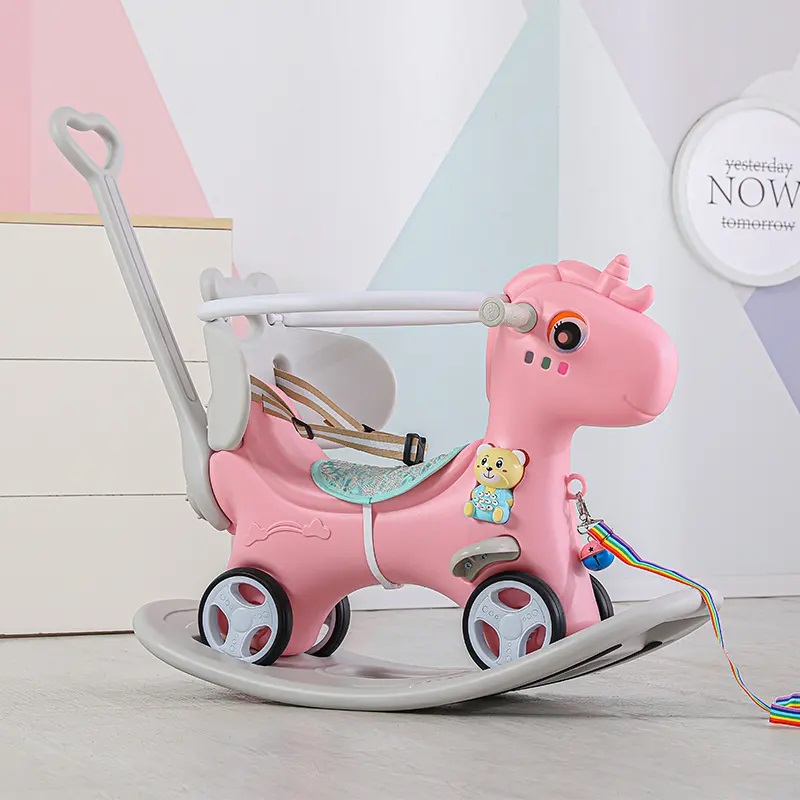 Balansoar 3 in 1 Nichiduta Happy Unicorn Roz - imagine 5