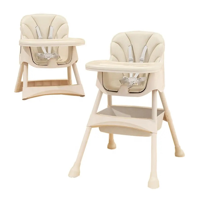 Scaun de Masa 2 in 1 Little Mom Beige - imagine 6