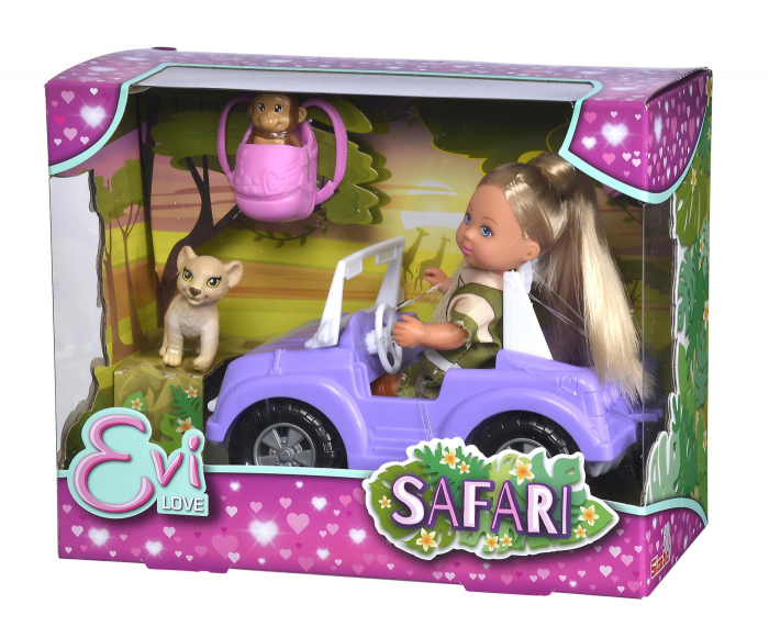 Set Păpușă Evi Love și Jeep Safari Steffi Love