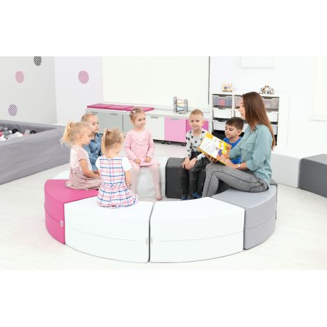Puf Quadro Paolo Scurt Roz | Moje Bambino - imagine 5