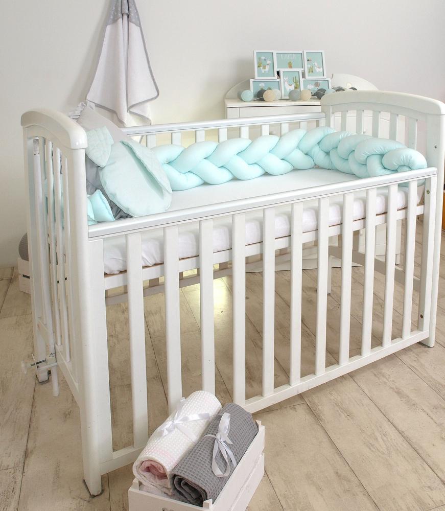 Bumper Patut Impletit Bumbac Mint Pj baby - imagine 3
