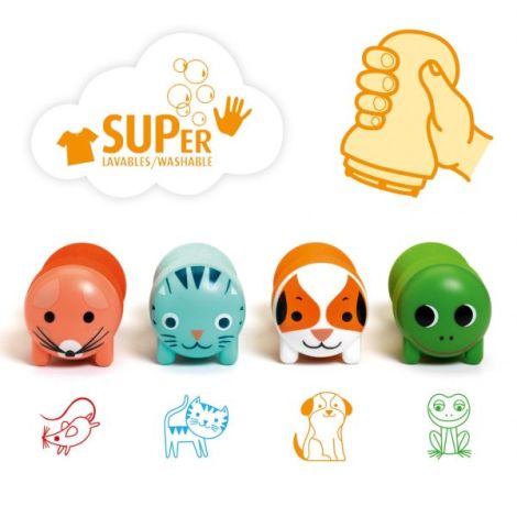 Set 4 Stampile Djeco pentru Copii 18+ Luni - imagine 2