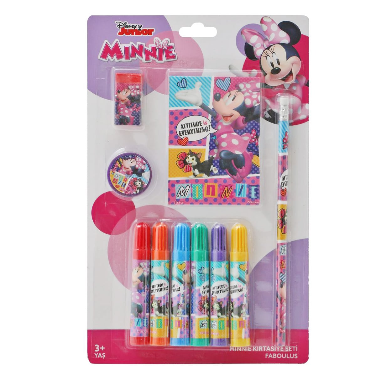 Set Colorat Minnie, Agenda și Carioci, 10 Buc