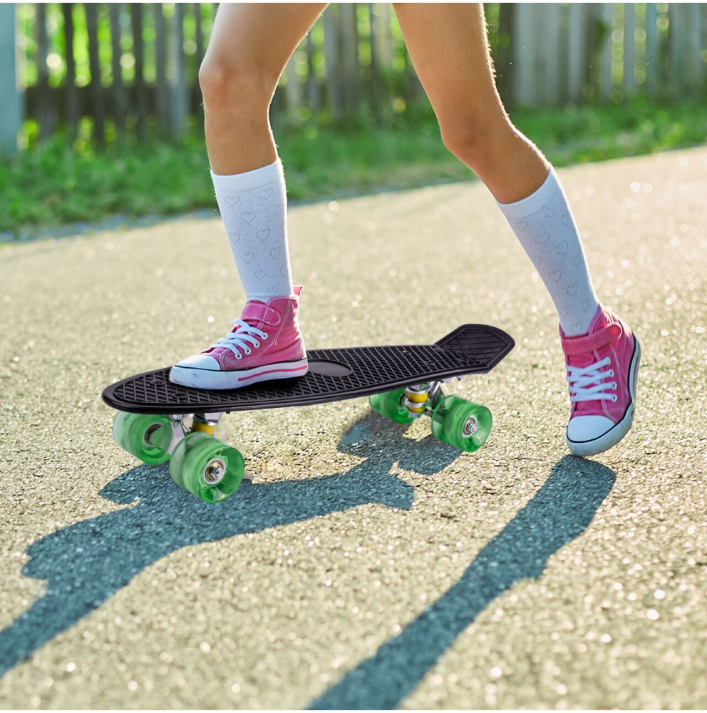 Skateboard Malplay cu LED 56x15cm Negru - imagine 4