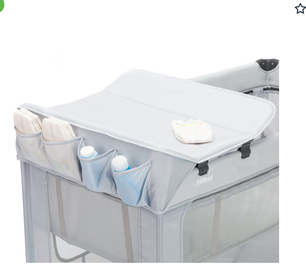 Patut pliabil Fillikid Capri Grey multifuncțional - imagine 9