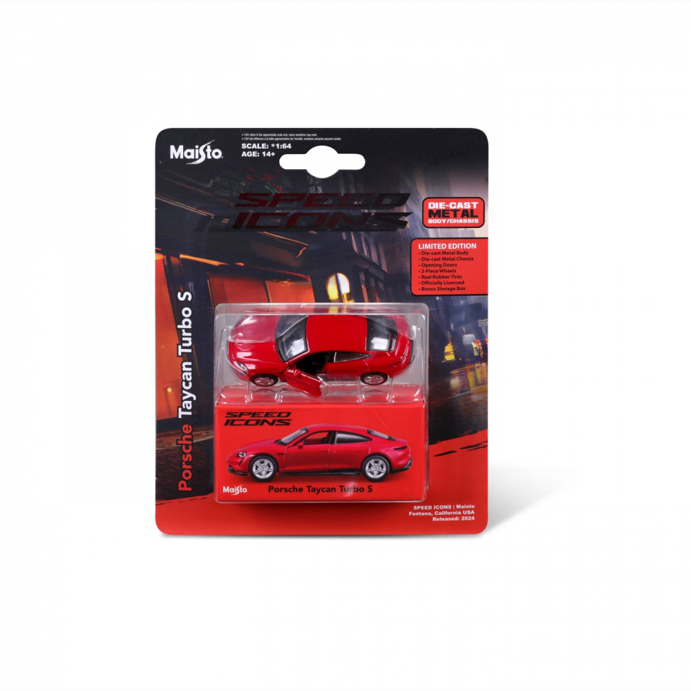 Maisto Porsche Taycan Turbo S Rosu 1:64