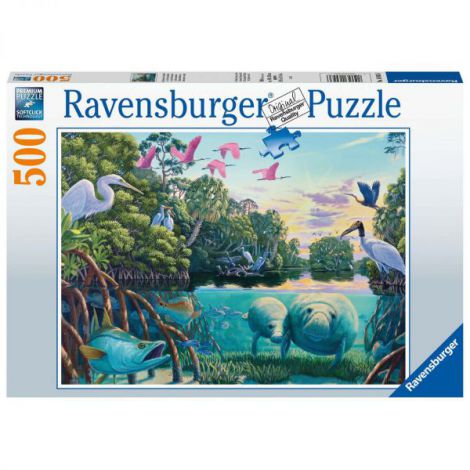 Puzzle Lamantini 500 Piese Ravensburger - Relaxare - imagine 3