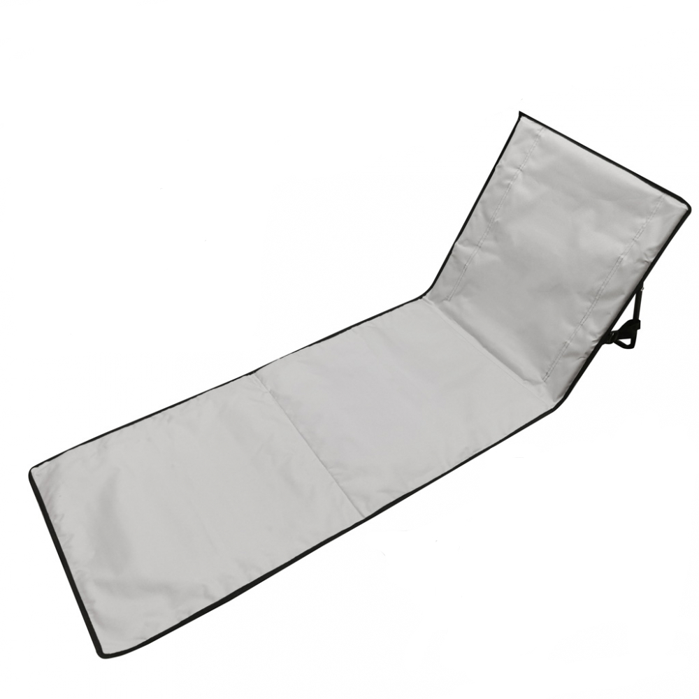 Sezlong plajă pliabil Ikonka Grey, rezistent și confortabil - imagine 9