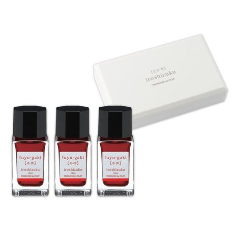 Set Pilot Iroshizuku Fuyu Gaki 15ml, 3 Bucăți