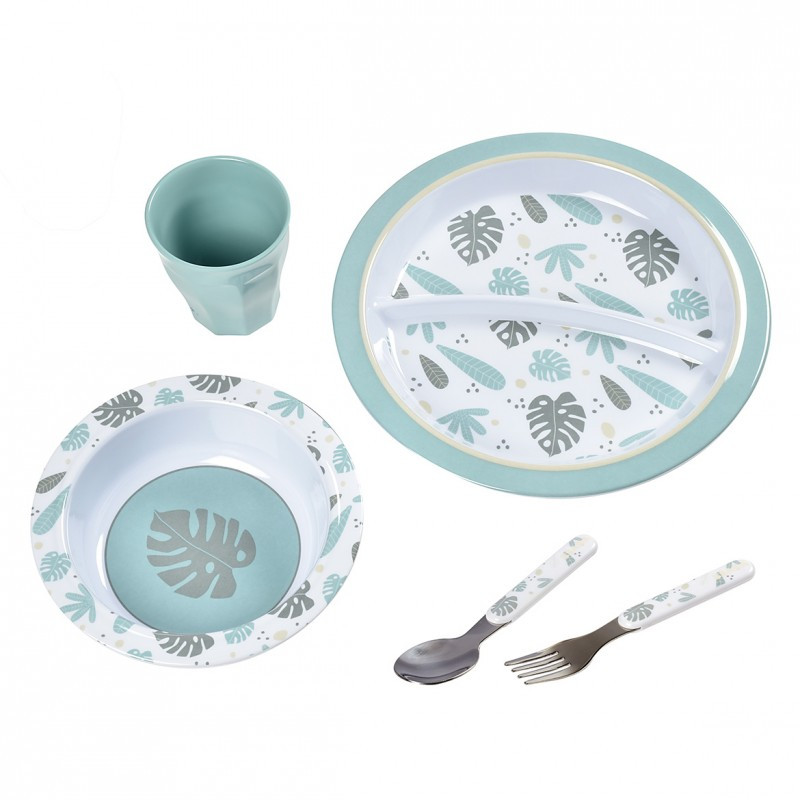 Set masă cadou Jungle Beaba, 5 piese - imagine 4