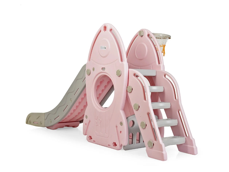 Tobogan Racheta Pink cu Cos Baschet Mykids