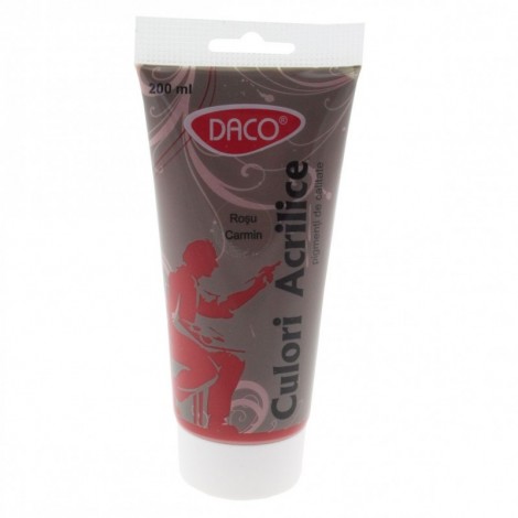 Vopsea Acrilic Rosu Carmin 200ml Daco
