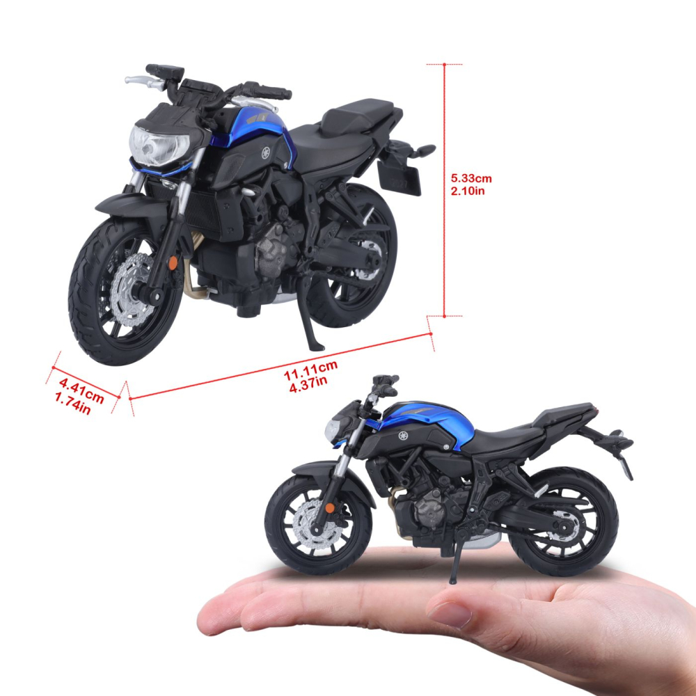 Maisto Yamaha MT-07 Scara 1:18 Metalică