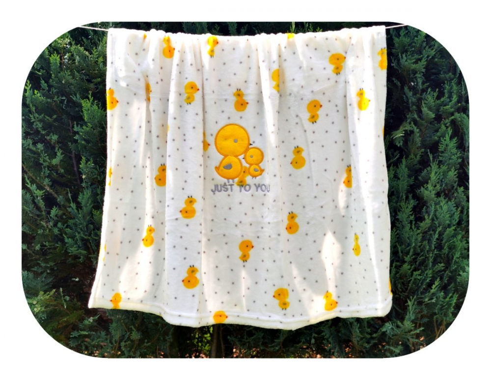 Paturica Microfibra Egakids Yellow Chicken 80x100