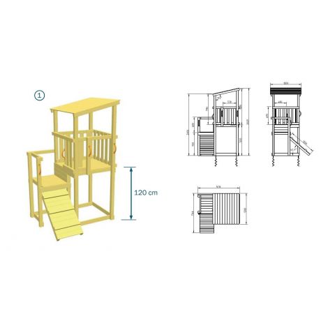 Spațiu de Joacă Cascade BlueRabbit cu 2 Tobogane - imagine 4