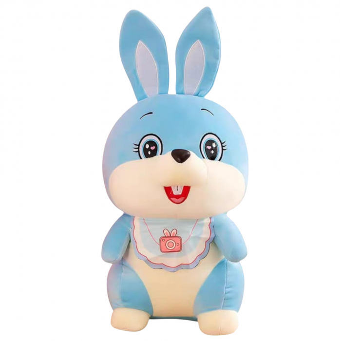 Iepuras Plus Krista, cu Bavetica, 30 cm, Bleu