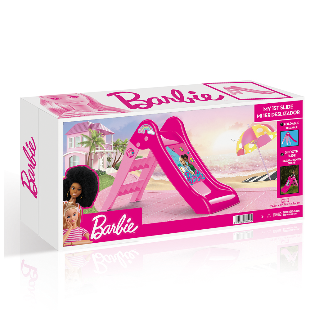 Tobogan Barbie Primul Tobogan - Jucărie Exterior Sigură - imagine 2